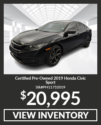 certified used 2019 honda civic sport