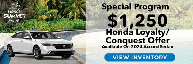 Special Program Honda Loyalty Conquest Offer - 2024 Accord Sedan