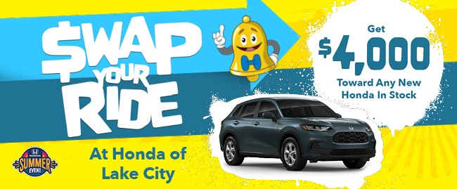 Celebrate Fourth of July at Honda of Lake City - Offers extended all month long - Get up to $4000 toward any new Honda in stock
