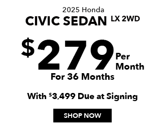 2025 Honda Civic Sedan LX 2WD Offer