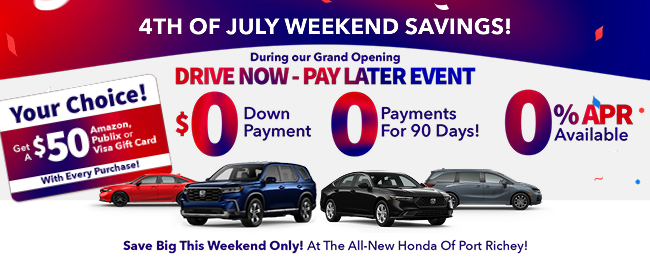 grand opening drive now - pay later event