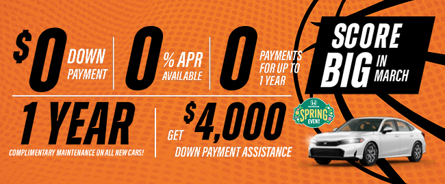 Zero down payment offers