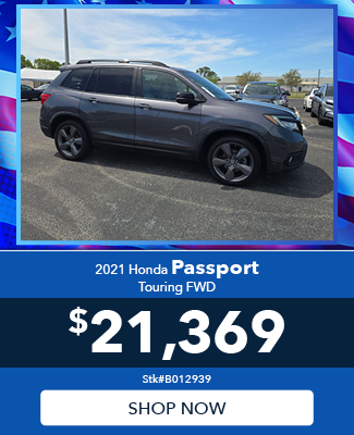 2021	Honda	Passport	Touring	FWD	B012939 offer