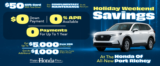 Holiday weekend savings