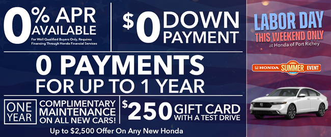 Labor Day this weekend only at Honda of Port Richey - Honda Summer Event