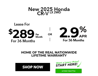 special offer on new Honda