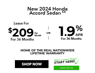 special offer on new Honda