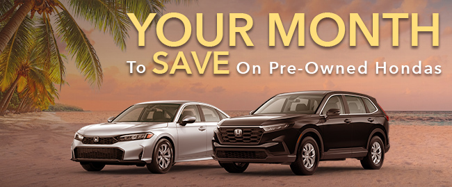 Your month to save on oreowned Honda