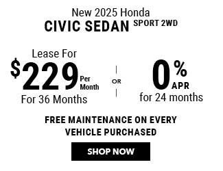 2025 Honda Civic Sedan Offer