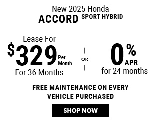 2025 Honda Accord Hybrid offer