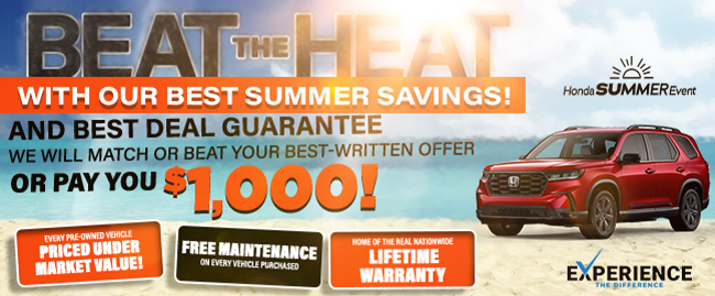 Beat the heat with our best summer savings - Honda Summer event