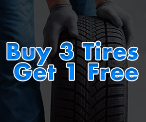 Buy 3 tires Get 1 Free