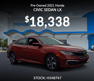 Pre-Owned 2021 Honda Civic Sedan LX