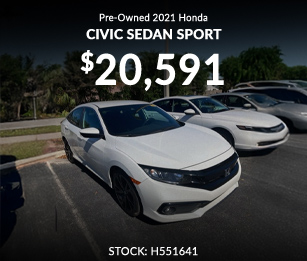 Pre-Owned 2021 Honda Civic Sedan Sport