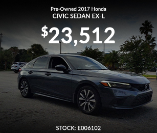 Pre-Owned 2017 Honda Civic Sedan EX-L