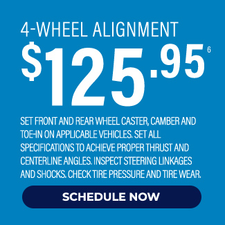 Service special offer on wheel alignment