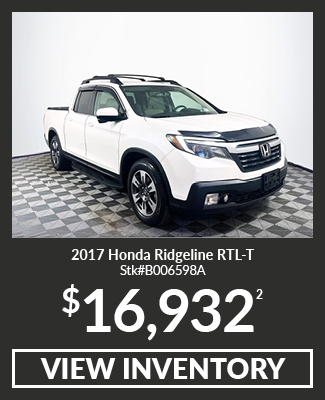 Pre-Owned 	2017	Honda	Ridgeline	RTL-T