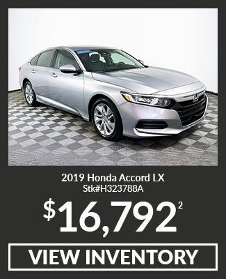 Certified Pre-Owned 	2019	Honda	Accord	LX