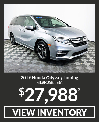 Pre-Owned 	2019	Honda	Odyssey	Touring