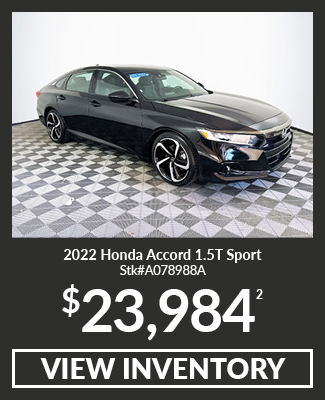 Certified Pre-Owned 	2022	Honda	Accord	1.5T Sport