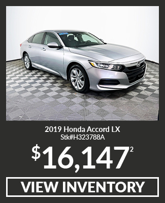 Pre-Owned 	2019	Honda	Accord	LX