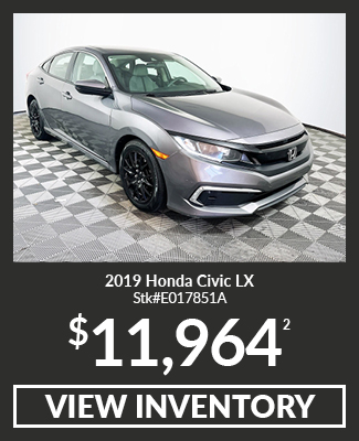 Pre-Owned 	2019	Honda	Civic	LX