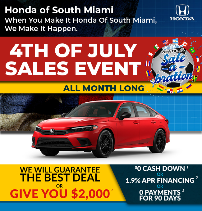 4th of July Sales Event All Month Long