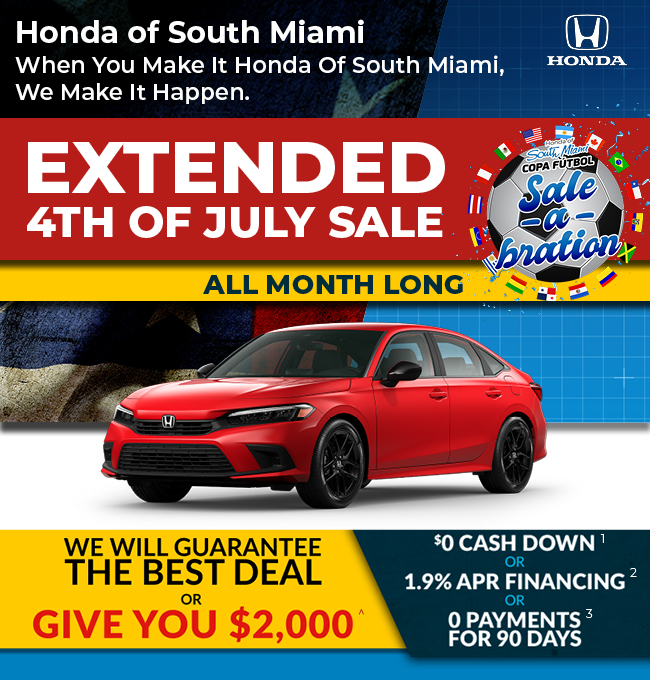 4th of July Sales Event All Month Long