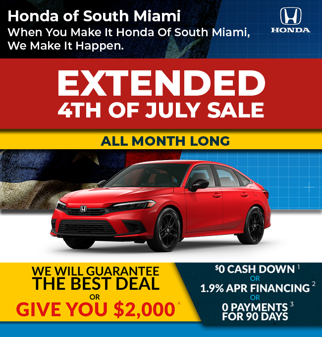 4th of July Sales Event All Month Long