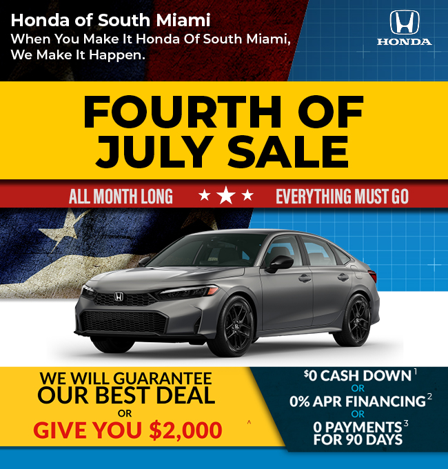 Fourth of July Sales Event all month long