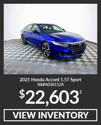 Pre-Owned 	2021	Honda	Accord Sedan