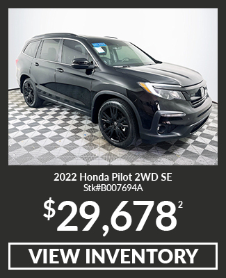 Pre-Owned 	2022	Honda	Pilot	2WD SE