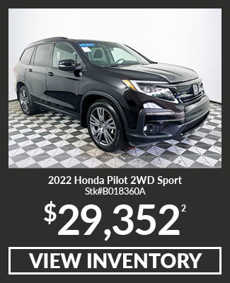 Certified Pre-Owned 	2022	Honda	Pilot	2WD Sport