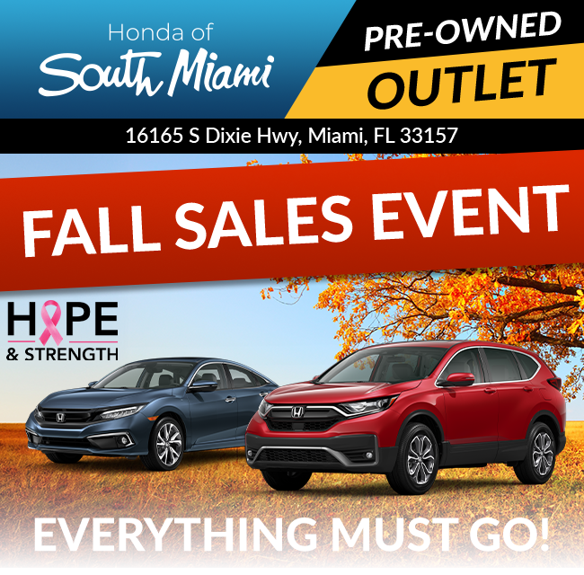 Honda of South Miami Pre-Owned Outlet |Fall Sale - Everything must go