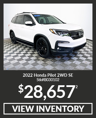 Certified Pre-Owned 	2022	Honda	Pilot	2WD SE