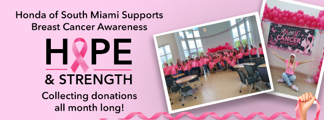 We support Breast Cancer Awareness, collecting donations all month long