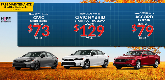 2025 Honda Civic, Civic Hybrid and Accord Offer