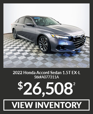 Certified Pre-Owned 	2022	Honda	Accord	Sedan 1.5T EX-L