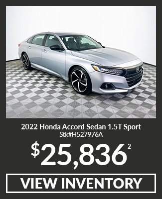 Certified Pre-Owned 	2022	Honda	Accord	Sedan 1.5T Sport