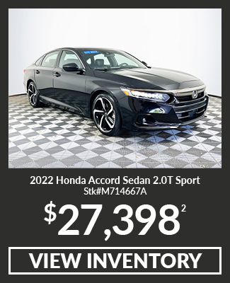 Certified Pre-Owned 	2022	Honda	Accord	Sedan 2.0T Sport