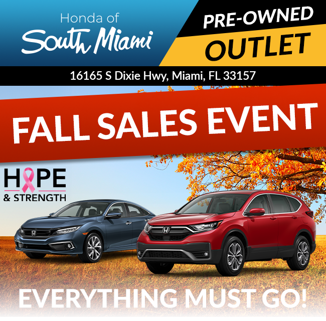 Honda of South Miami Pre-Owned Outlet | Fall Sale - Everything must go