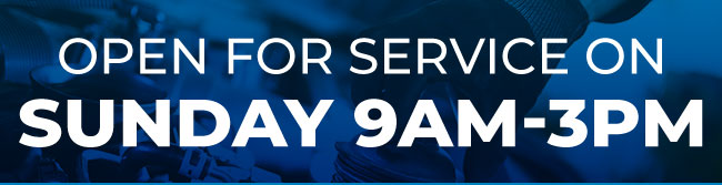 Open for service on sundays 9am-3pm