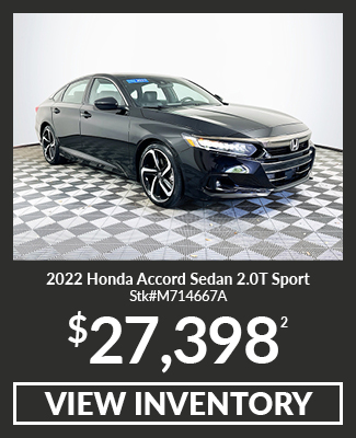 Certified Pre-Owned 	2022	Honda	Accord	Sedan 2.0T Sport