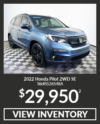 Certified Pre-Owned 	2022	Honda	Pilot	2WD SE