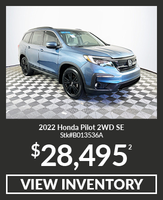 Certified Pre-Owned 	2022	Honda	Pilot	2WD SE