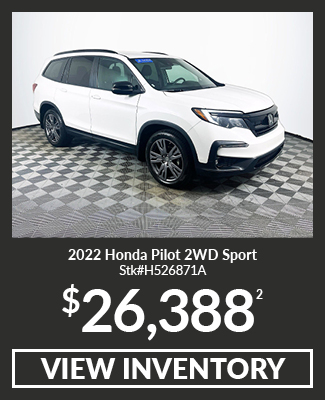 Certified Pre-Owned 	2022	Honda	Pilot	2WD Sport