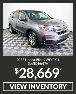 Certified Pre-Owned 	2022	Honda	Pilot	2WD EX-L