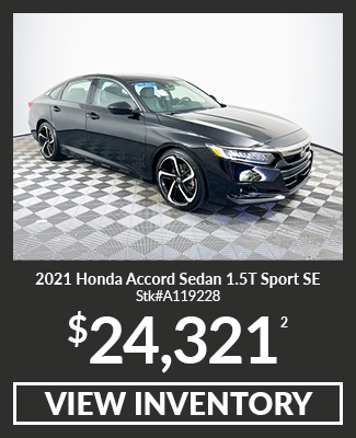 Certified Pre-Owned 	2021	Honda	Accord	Sedan 1.5T Sport SE