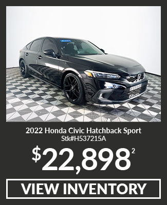 Certified Pre-Owned 	2022	Honda	Civic Hatchback	Sport