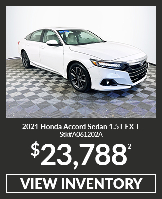 Certified Pre-Owned 2021 Honda Accord Sedan 1.5T EX-L